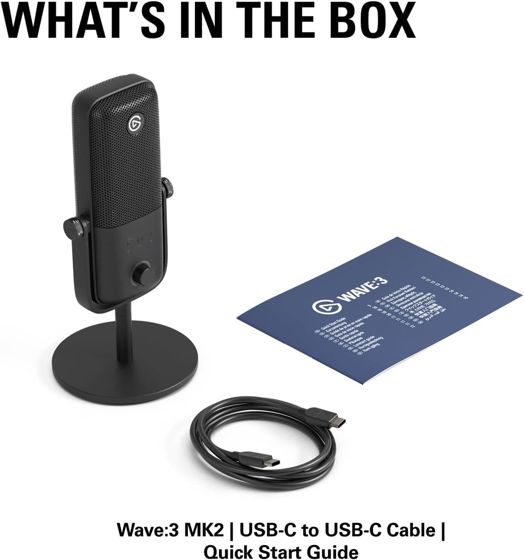 Elgato Wave:3 MK.2 USB Condenser Microphone, DSP Effects