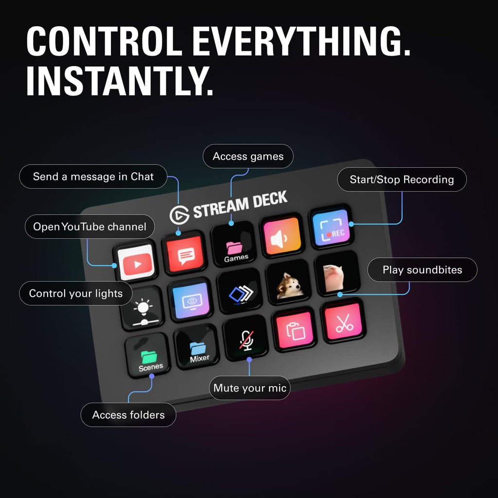 Elgato Stream Deck MK.2 Studio Controller, 15 Macro Keys