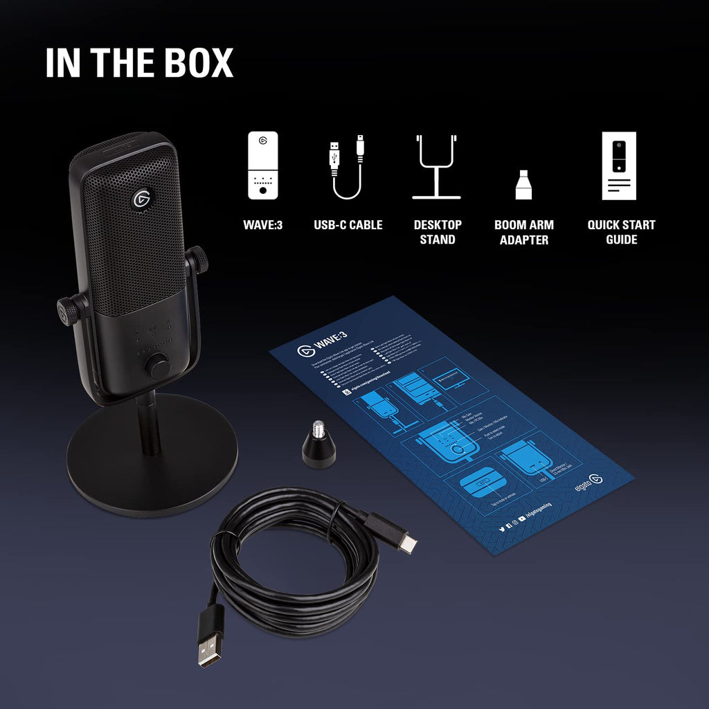Elgato Wave:3 MK.2 USB Condenser Microphone, DSP Effects