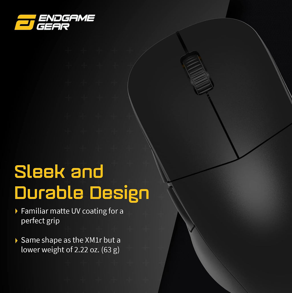 ENDGAME GEAR XM2we Lightweight Wireless Gaming Mouse, 5 Buttons, Black