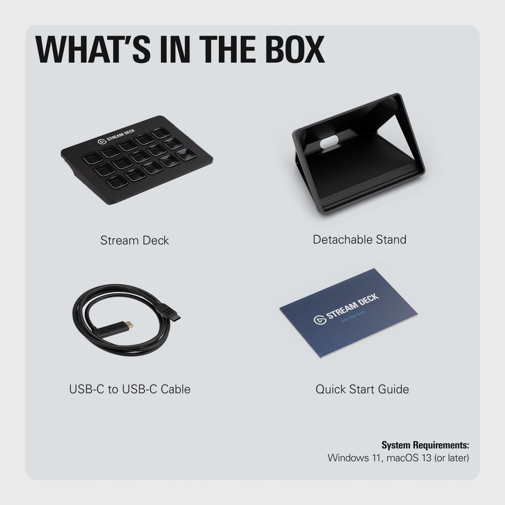 Elgato Stream Deck MK.2 Studio Controller, 15 Macro Keys
