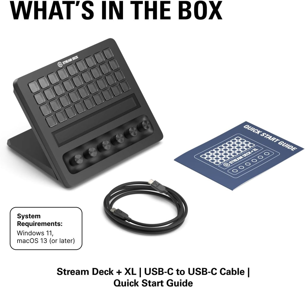 Elgato Stream Deck + XL Control Platform, Dials, Touch Strip