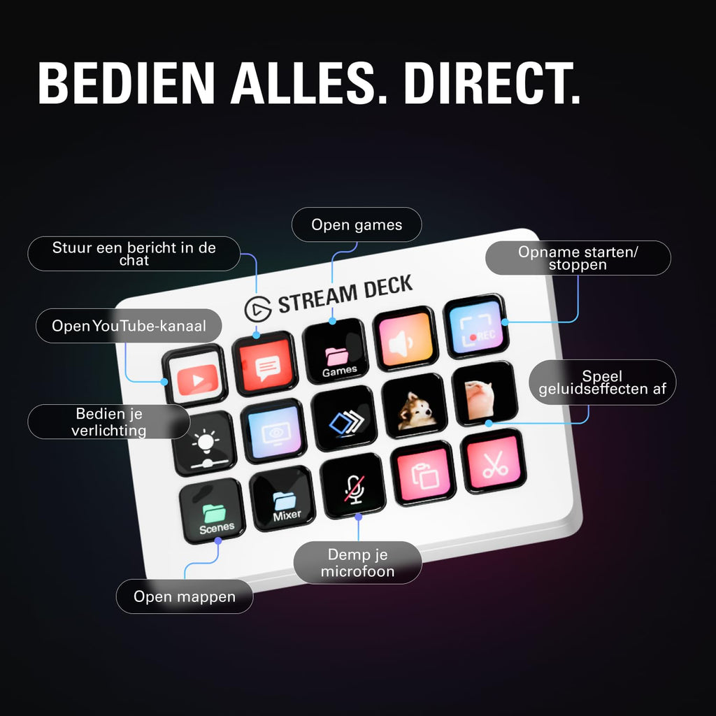 Elgato Stream Deck MK.2 Studio Controller, 15 Macro Keys
