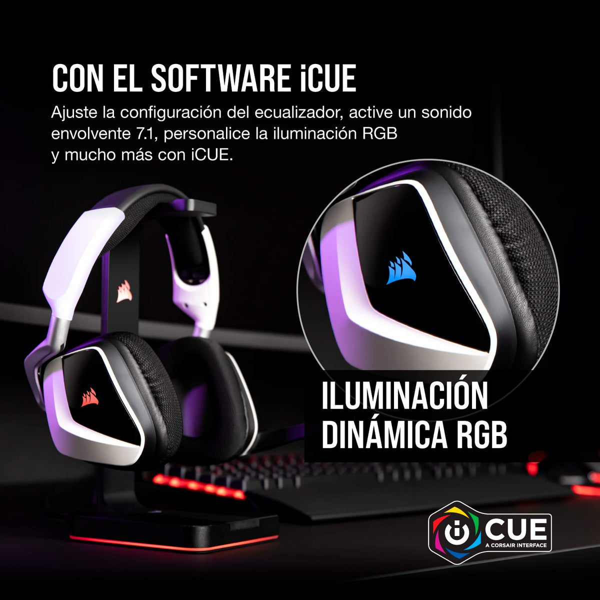 Corsair Void v2 Wireless Bluetooth PC PS5 Switch Gaming Headset – Black