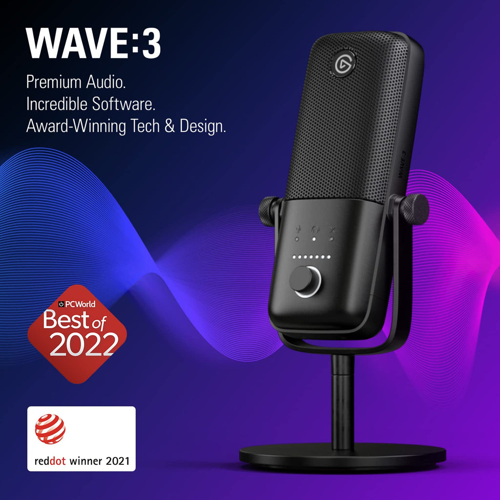 Elgato Wave:3 MK.2 USB Condenser Microphone, DSP Effects
