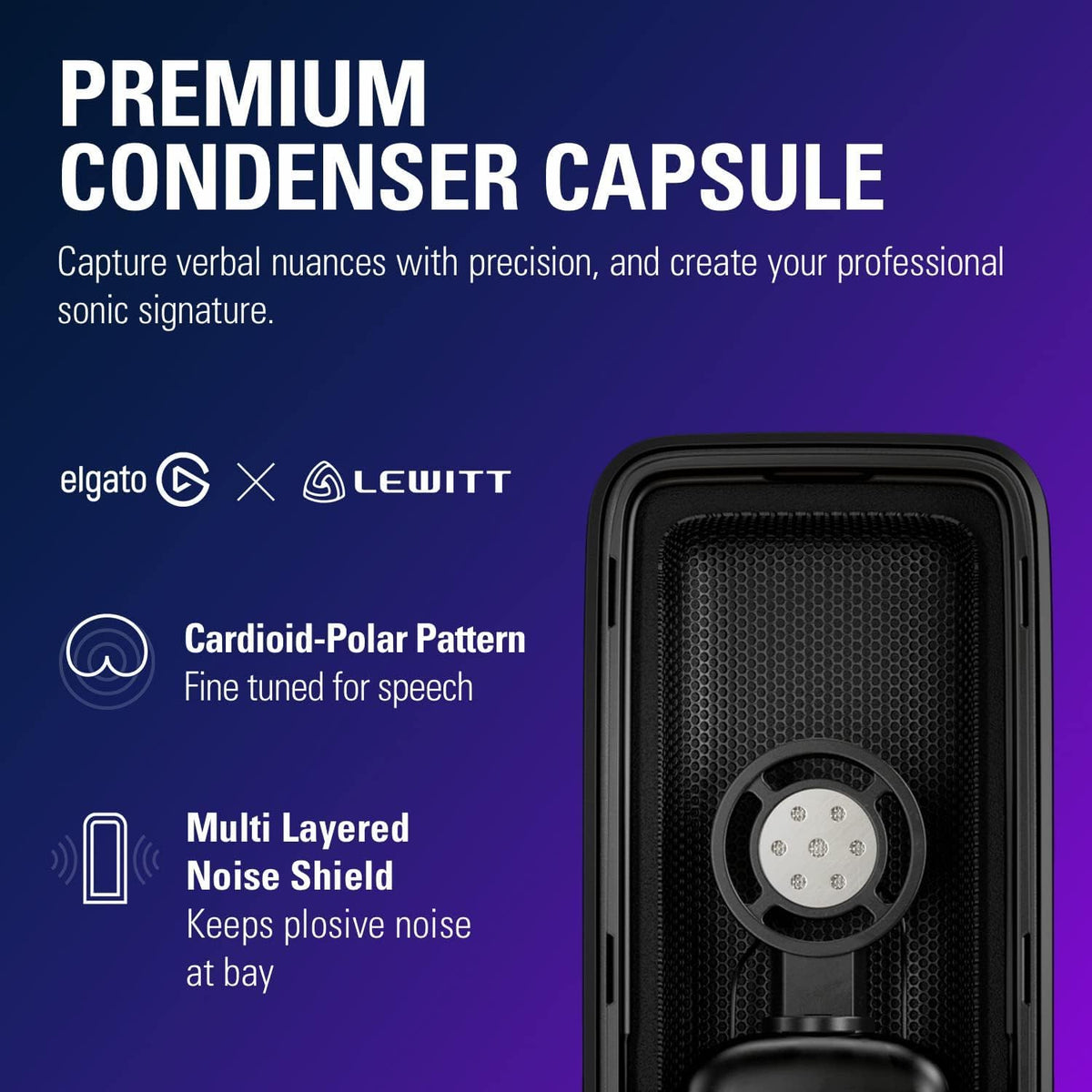 Elgato Wave:3 MK.2 USB Condenser Microphone, DSP Effects