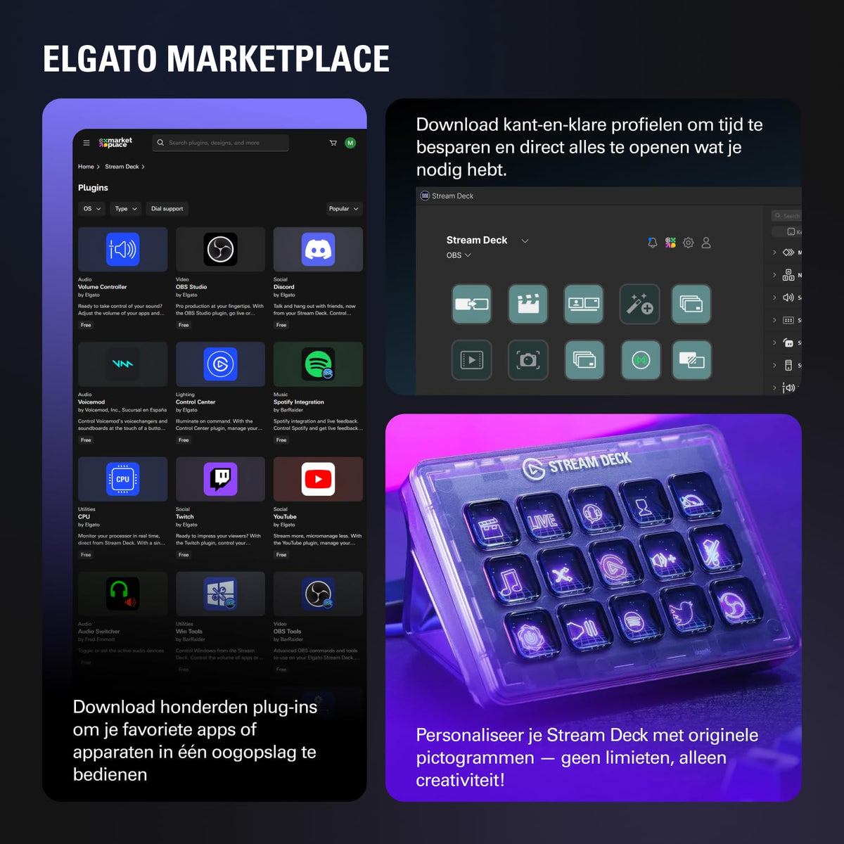 Elgato Stream Deck MK.2 Studio Controller, 15 Macro Keys