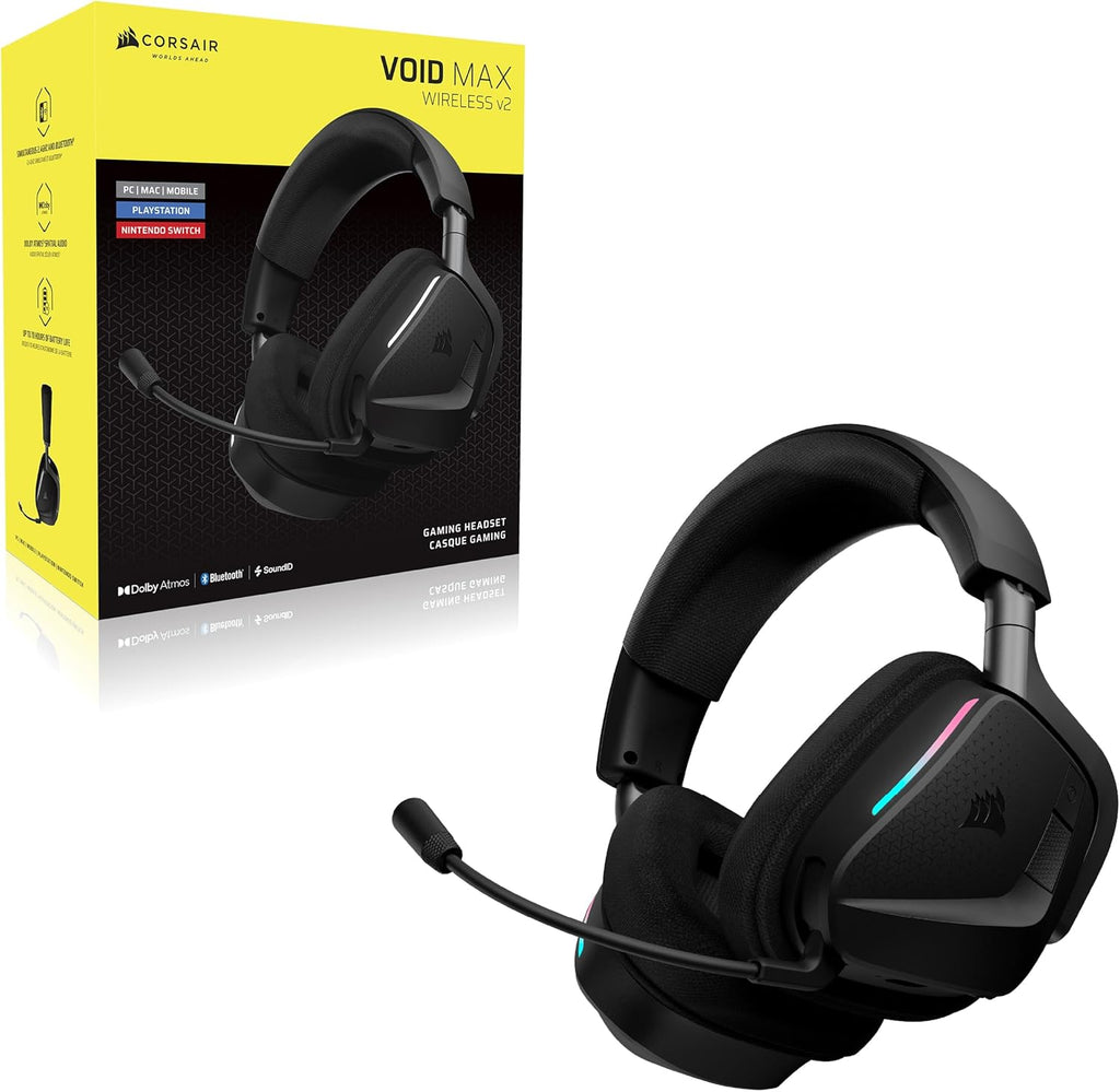 Corsair Void v2 MAX Wireless PC PS5 PS4 Switch Gaming Headset – Black
