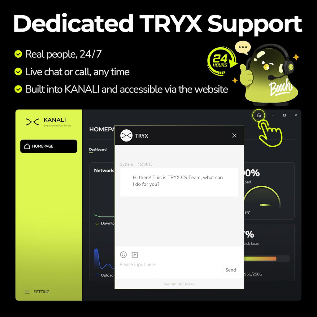 TRYX Panorama SE 360mm AIO Curved Screen GIPHY Built-in Asetek 280w TDP