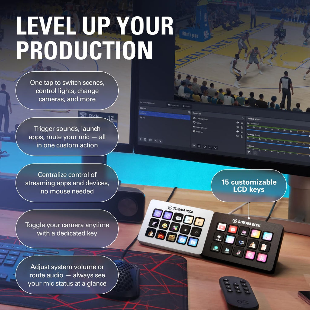 Elgato Stream Deck MK.2 Studio Controller, 15 Macro Keys