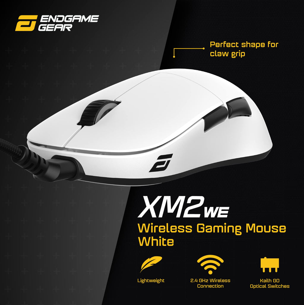 ENDGAME GEAR XM2we Lightweight Wireless Gaming Mouse, 5 Buttons, Black