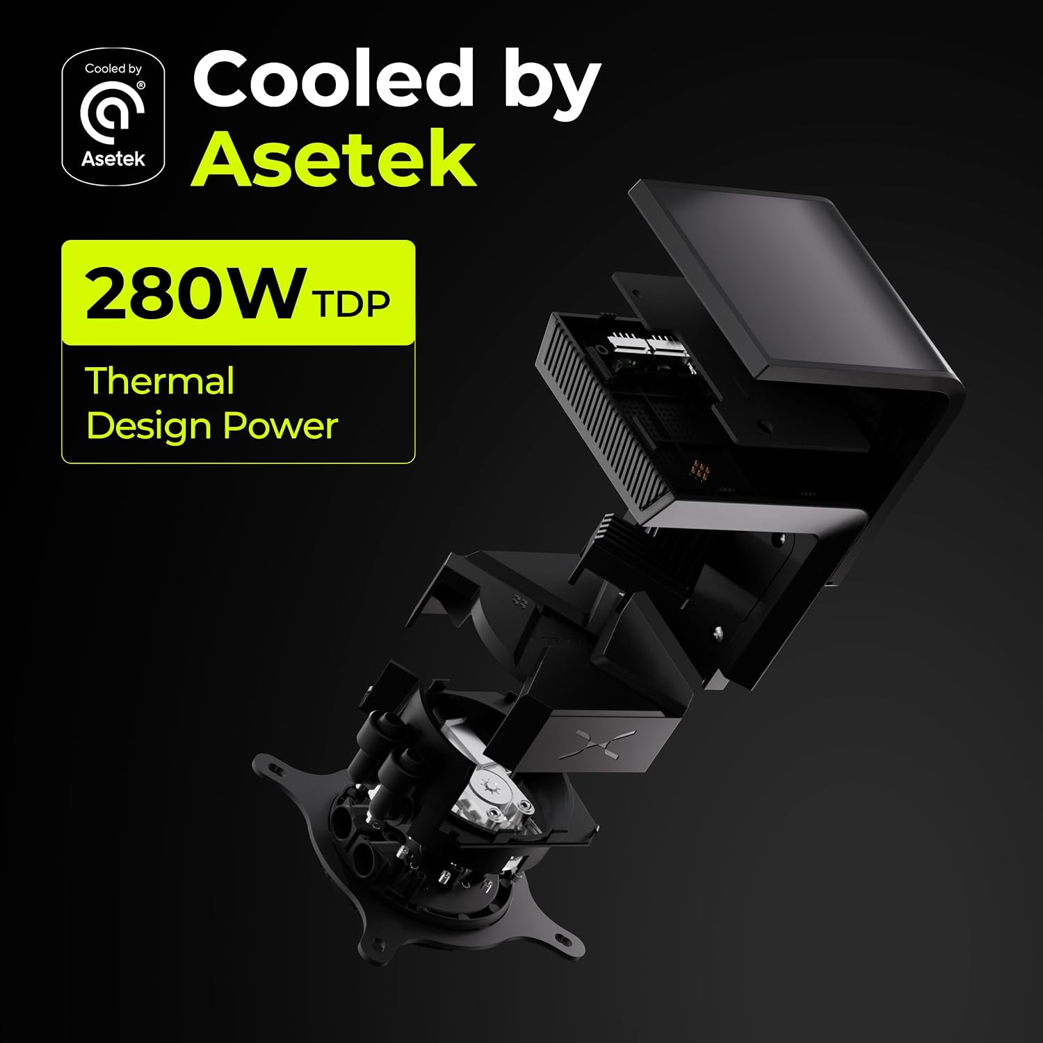 TRYX Panorama SE 360mm AIO Curved Screen GIPHY Built-in Asetek 280w TDP