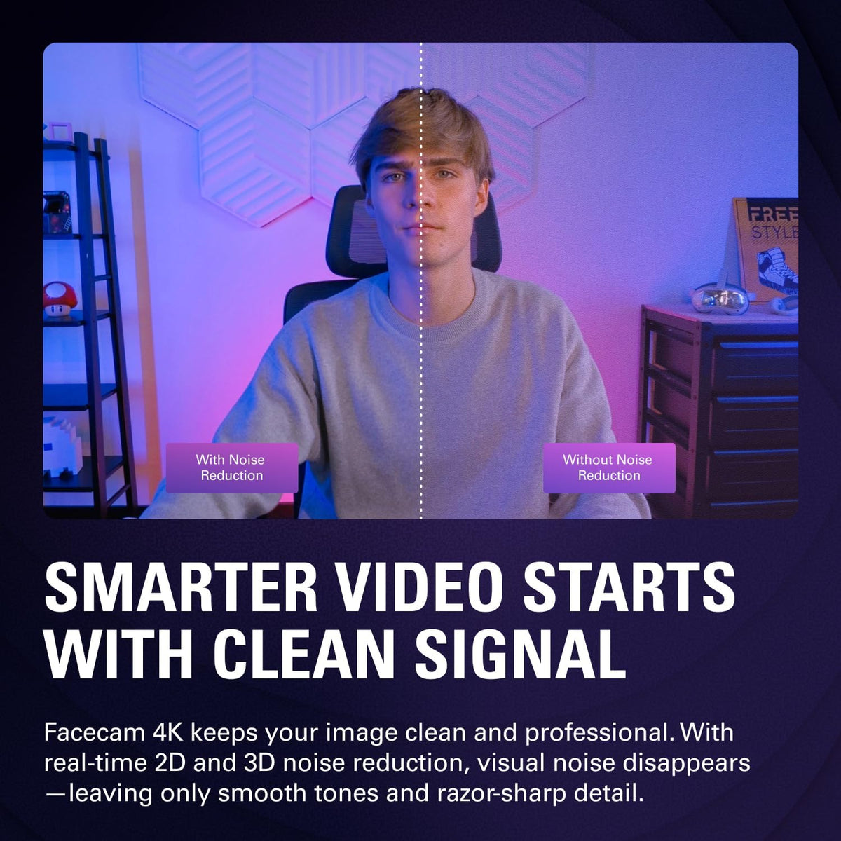 Elgato Facecam 4K, 4K60 Studio Webcam, DSLR-Like Control