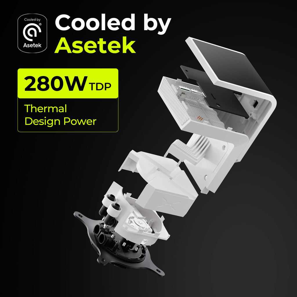 TRYX Panorama SE 360mm AIO Curved Screen GIPHY Built-in Asetek 280w TDP