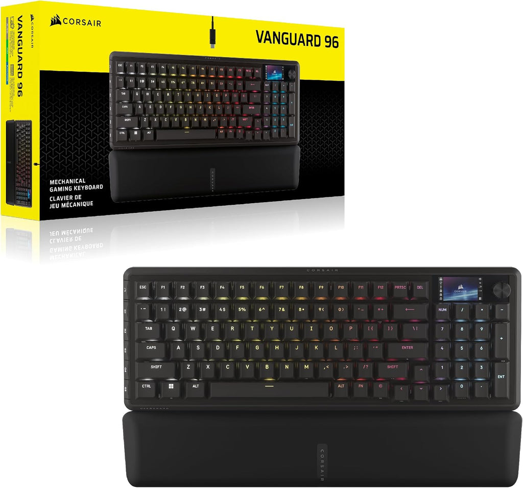 Corsair Vanguard 96 Wired Mechanical Gaming Keyboard – 96% Layout, Black