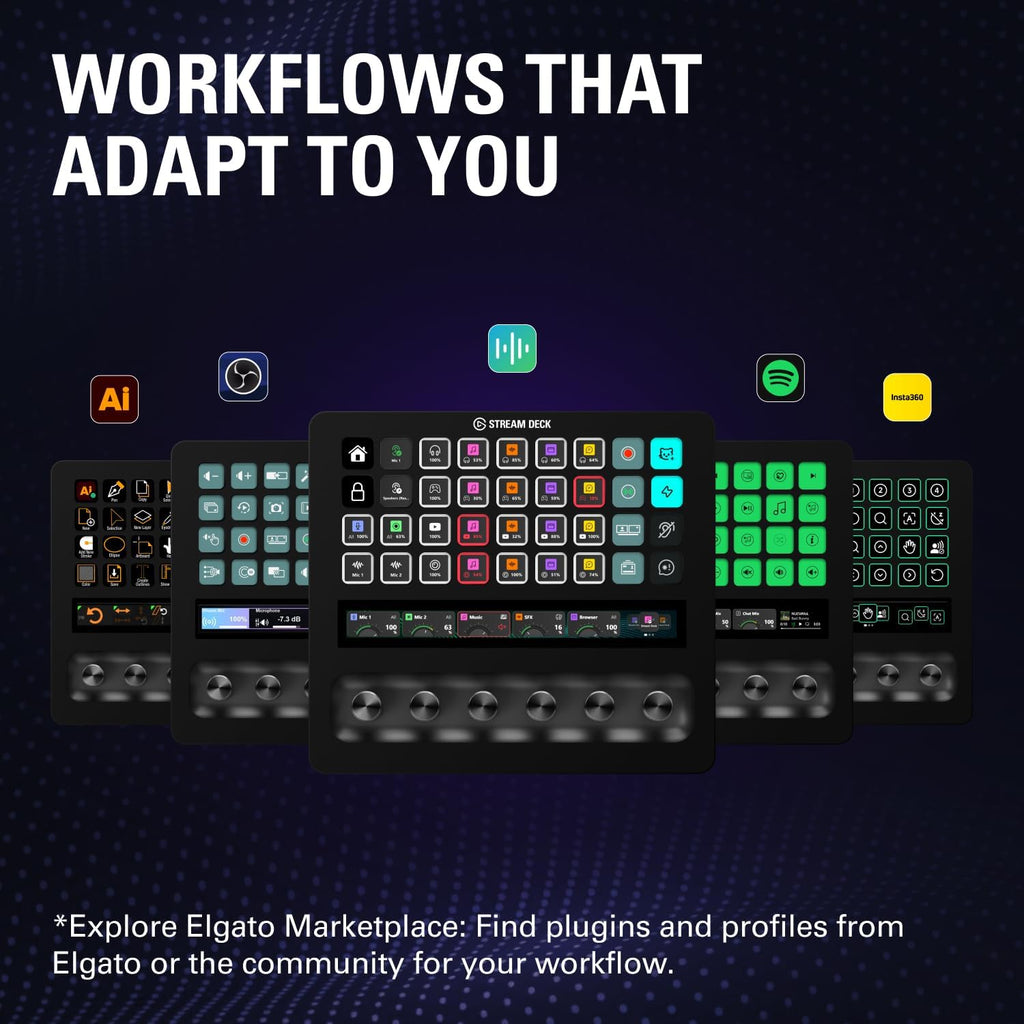 Elgato Stream Deck + XL Control Platform, Dials, Touch Strip