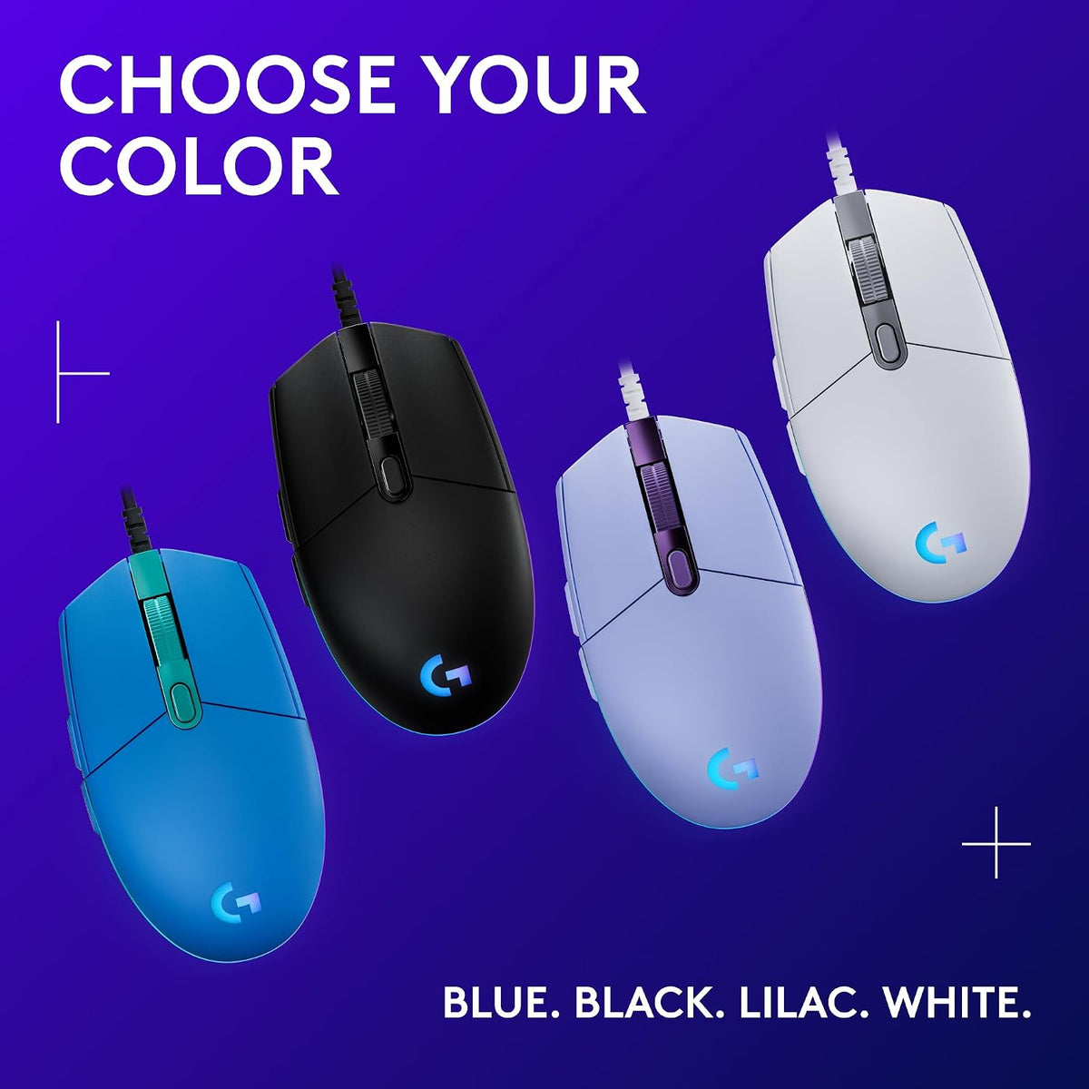 Logitech G203 Wired Gaming Mouse - Black