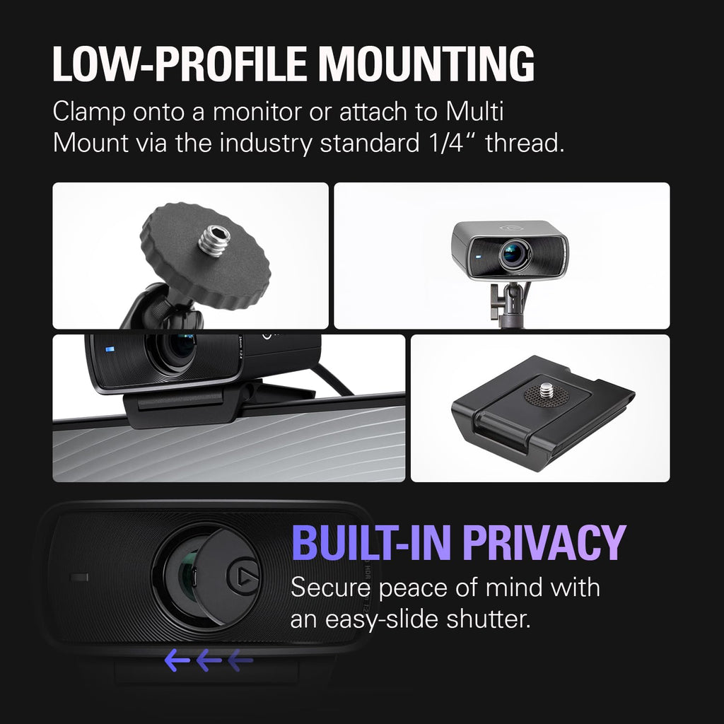 Elgato Facecam 4K, 4K60 Studio Webcam, DSLR-Like Control