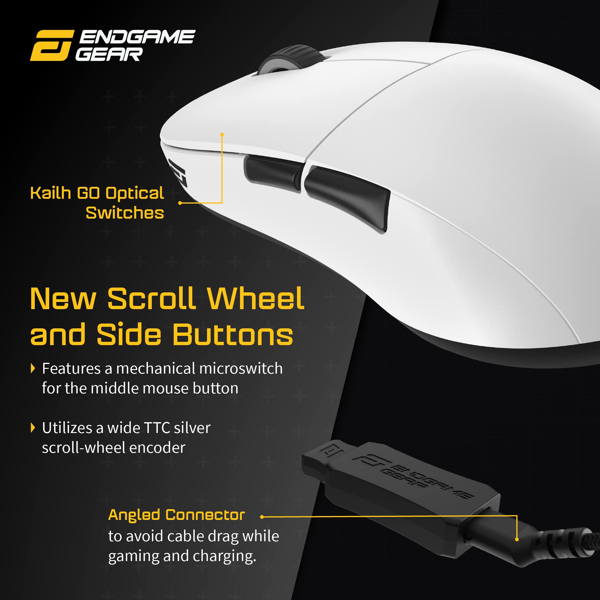 ENDGAME GEAR XM2we Lightweight Wireless Gaming Mouse, 5 Buttons, Black