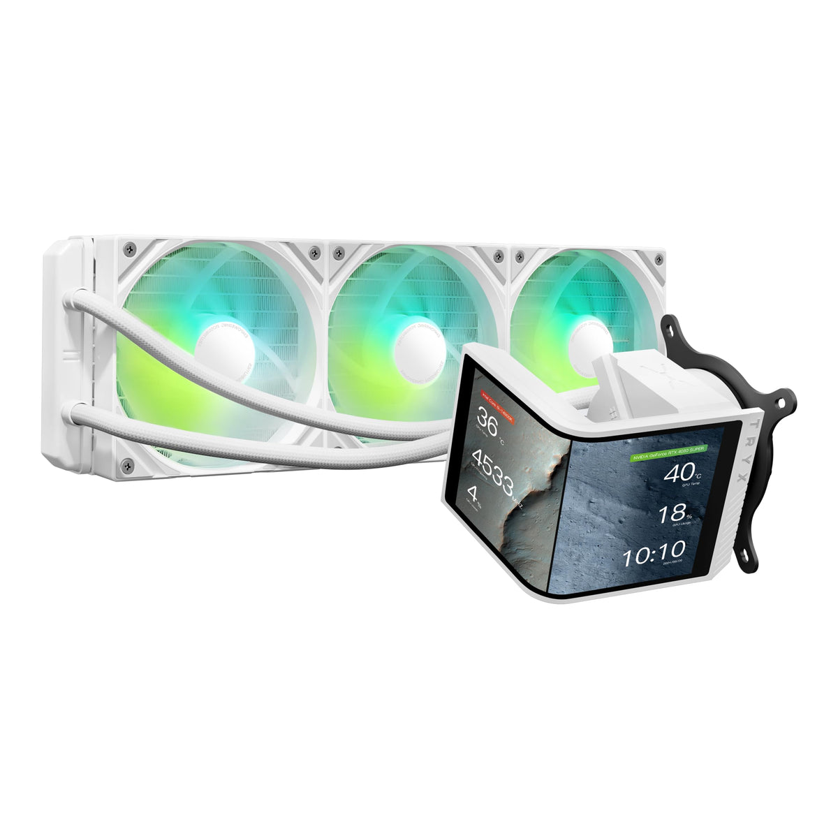 TRYX Panorama SE 360mm AIO Curved Screen GIPHY Built-in Asetek 280w TDP