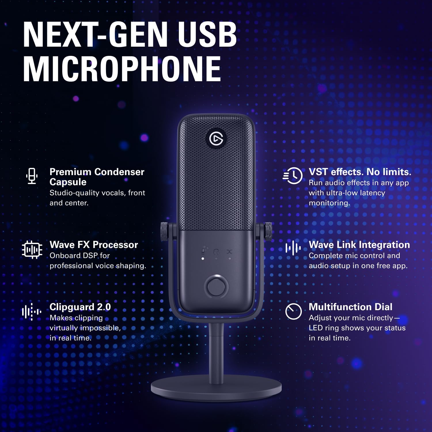 Elgato Wave:3 MK.2 USB Condenser Microphone, DSP Effects