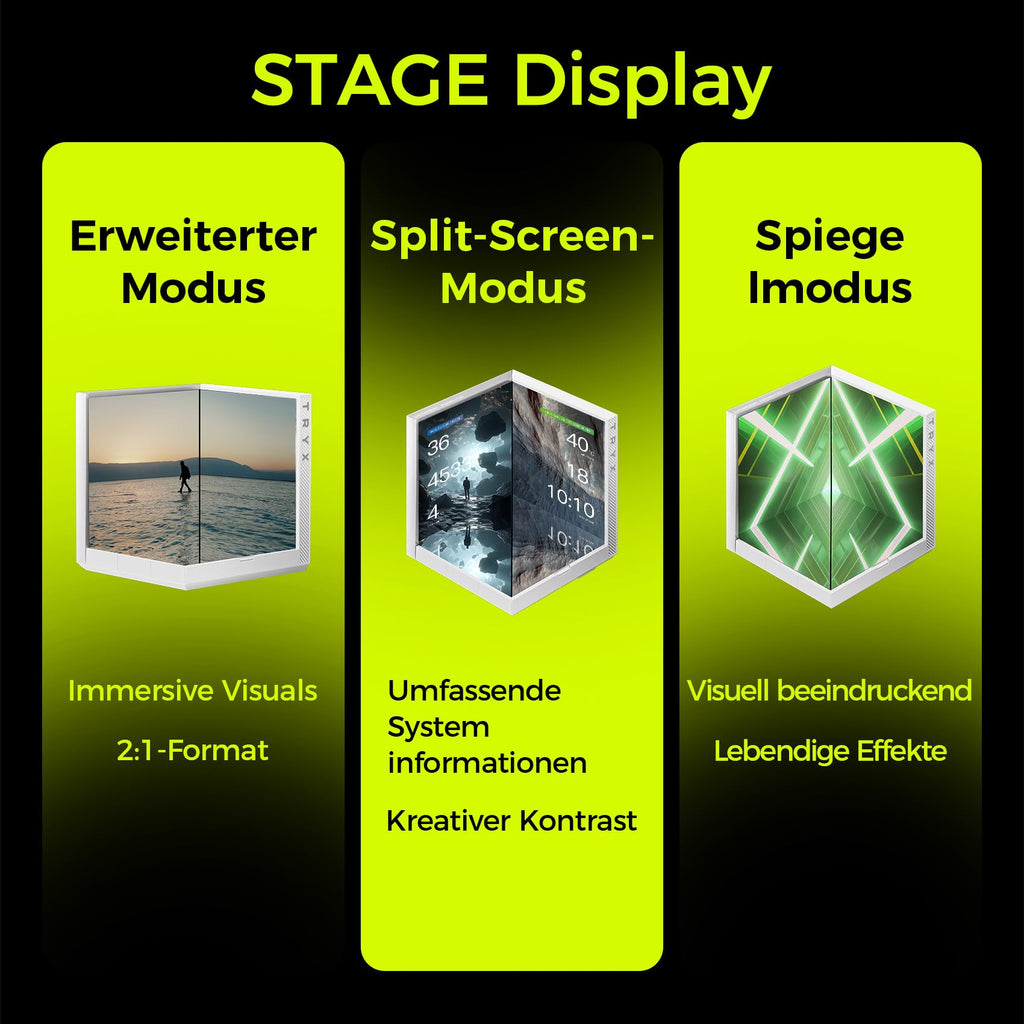 TRYX Stage AIO Cooler 360mm 4'' Dual-Screen GIPHY Built-in Asetek 280w TDP