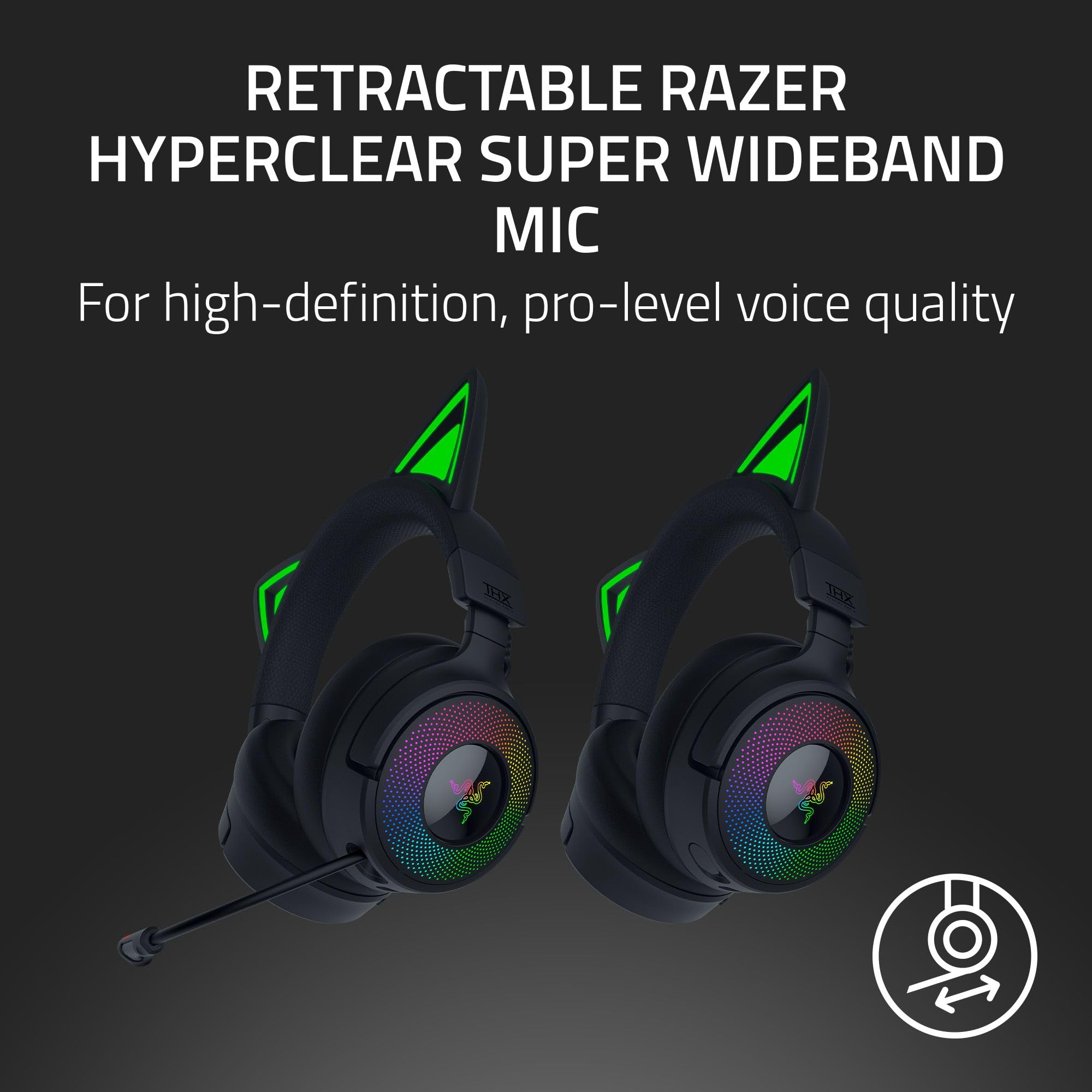 Razer Kraken Kitty V3 Pro Wireless RGB Gaming Headset, White