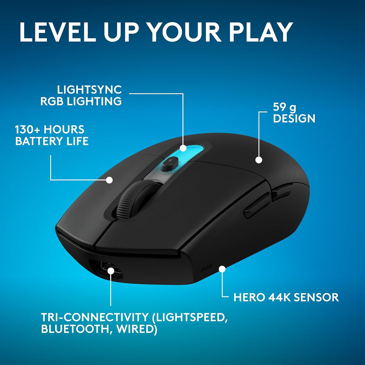 Logitech G305 Lightspeed Wireless Gaming Mouse - Black