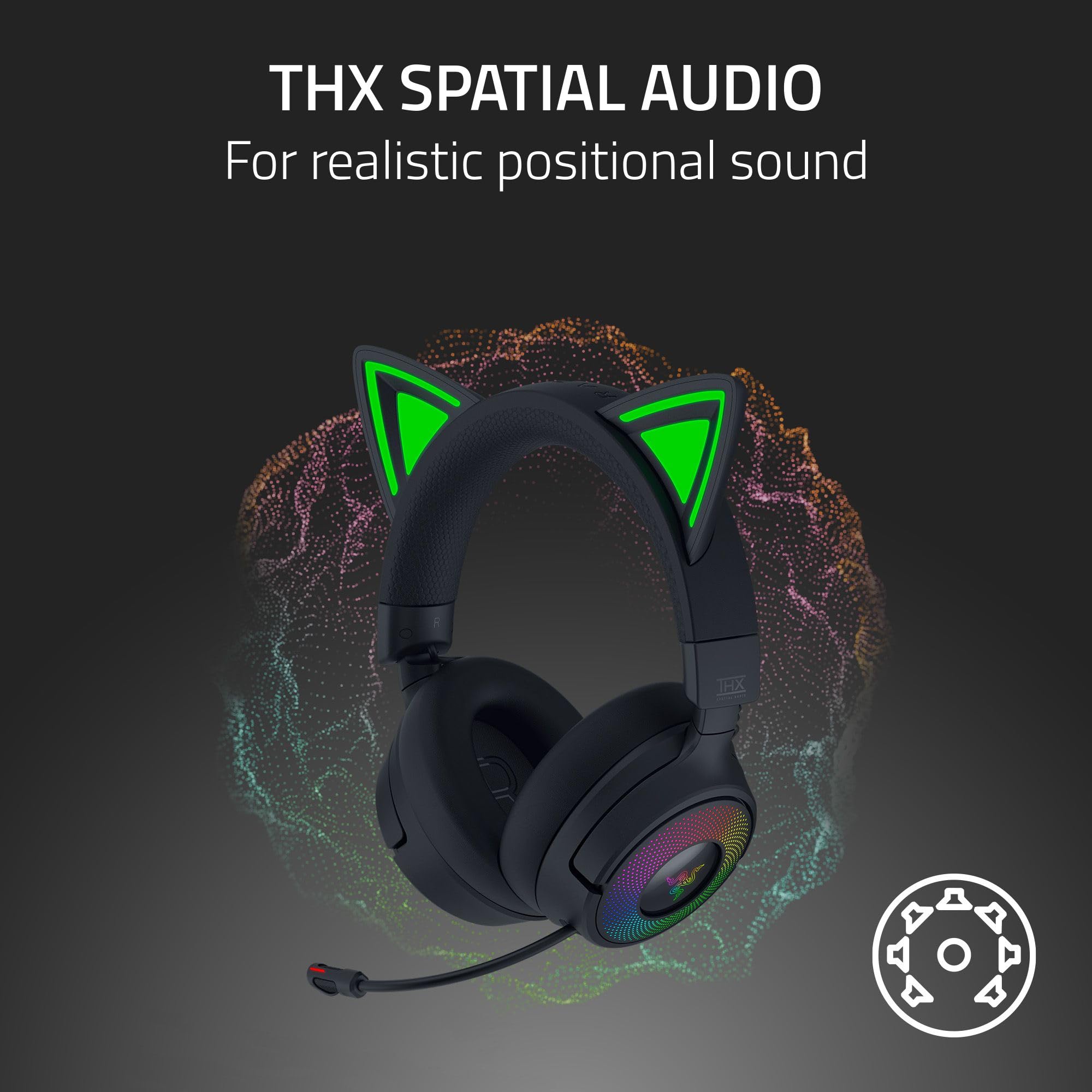 Razer Kraken Kitty V3 Pro Wireless RGB Gaming Headset, White