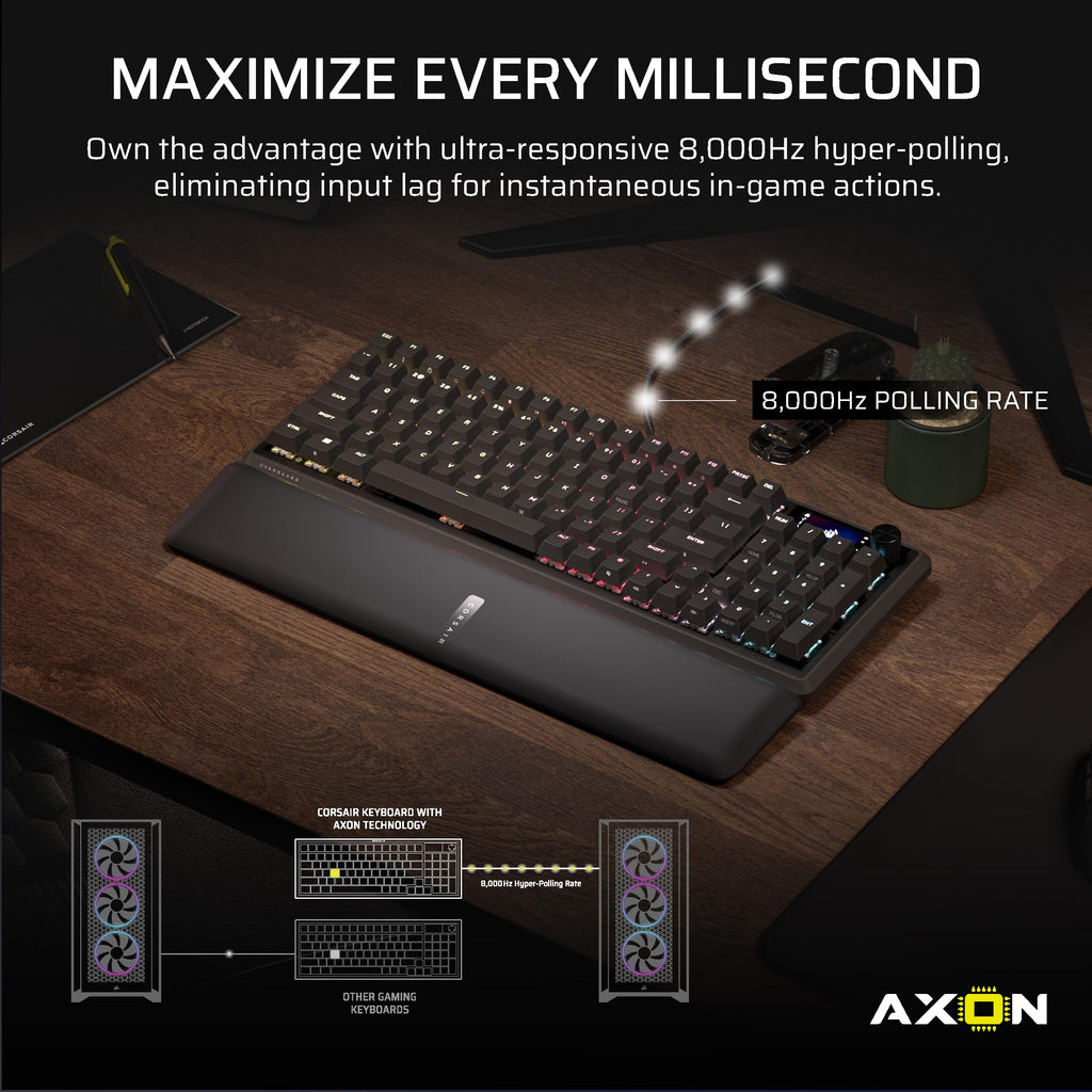 Corsair Vanguard 96 Wired Mechanical Gaming Keyboard – 96% Layout, Black