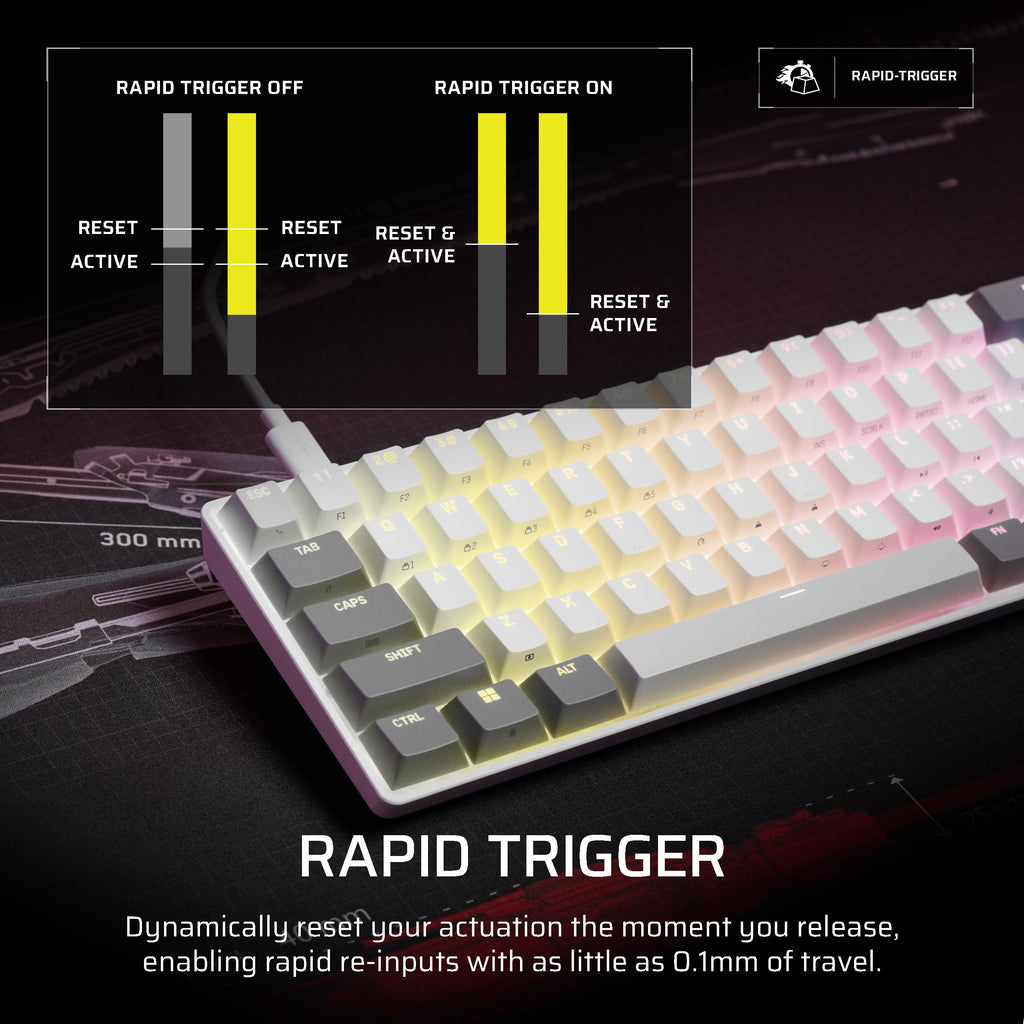 Corsair Clipper PRO MINI 60 Hall Effect Gaming Keyboard – US QWERTY – Black