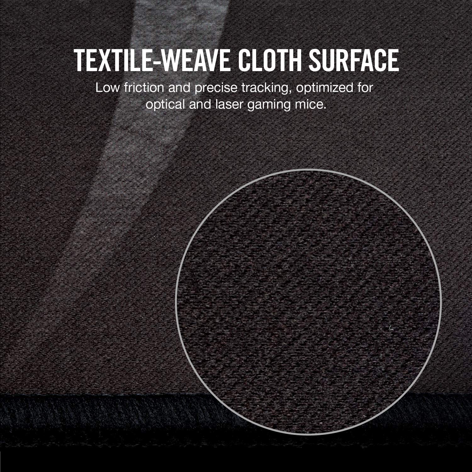 Corsair MM Anti-Fray Cloth Gaming Mouse Pad – Black