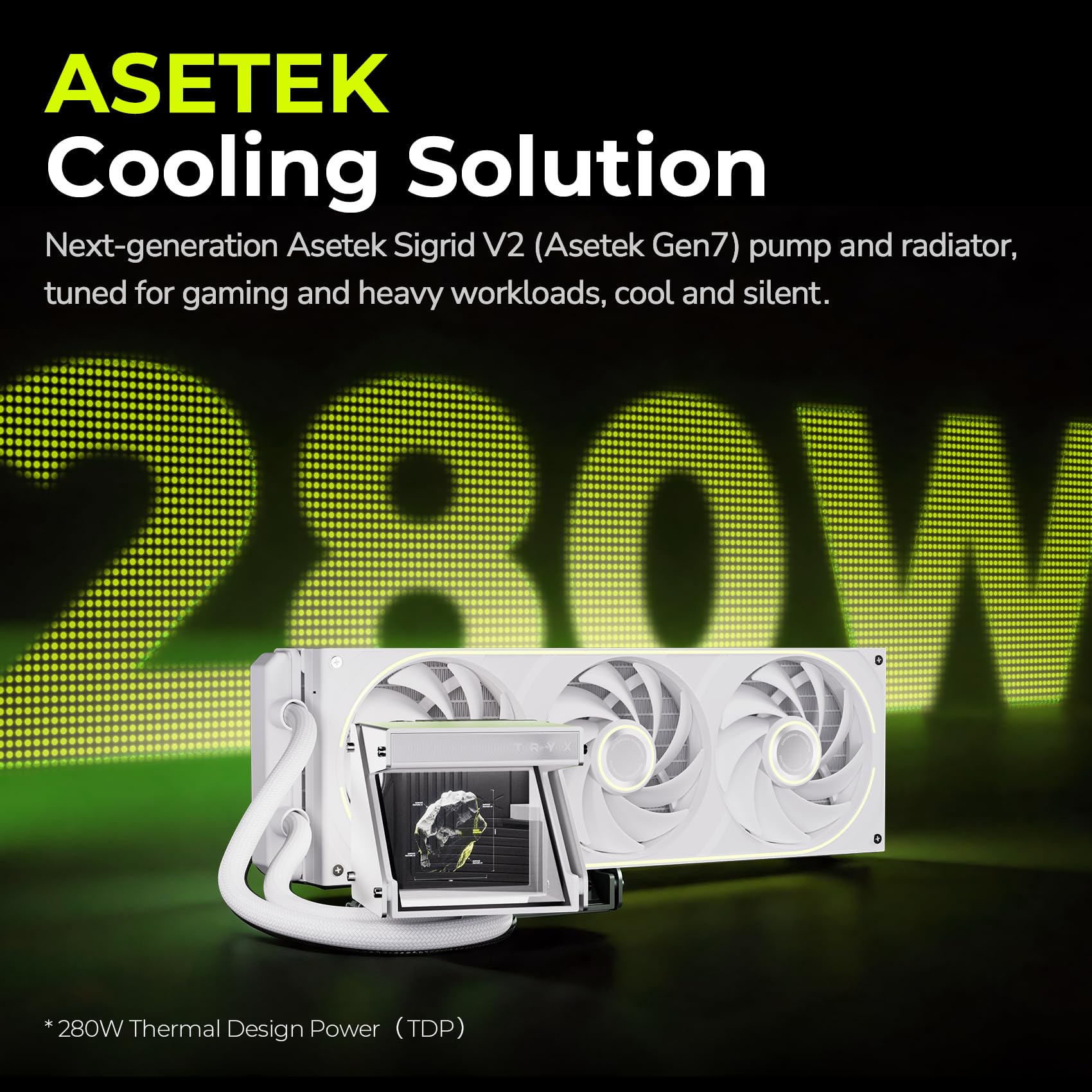 TRYX Holo 360mm AIO Holographic Visual GIPHY Built-in Asetek 280w TDP