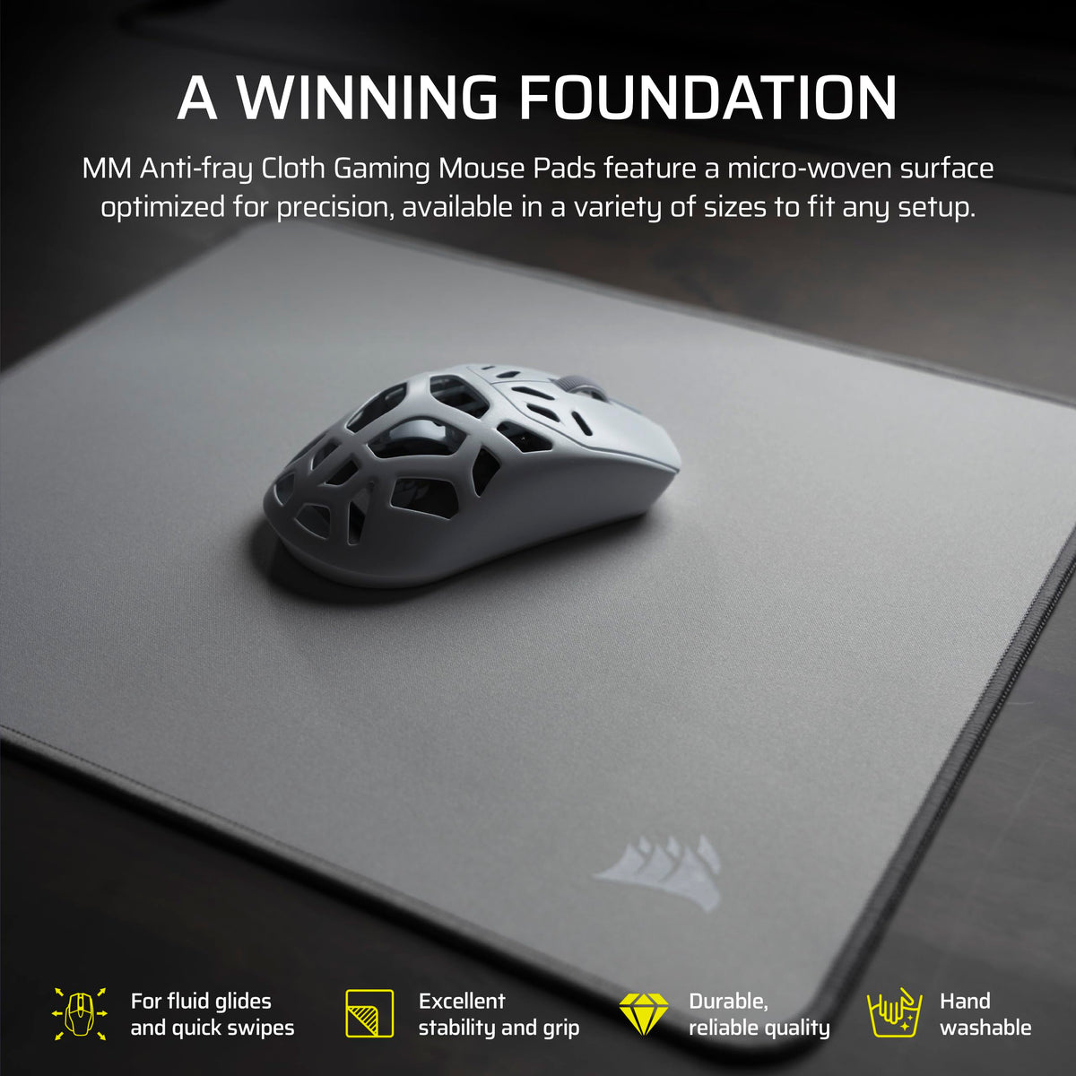 Corsair MM Anti-Fray Cloth Gaming Mouse Pad – Black
