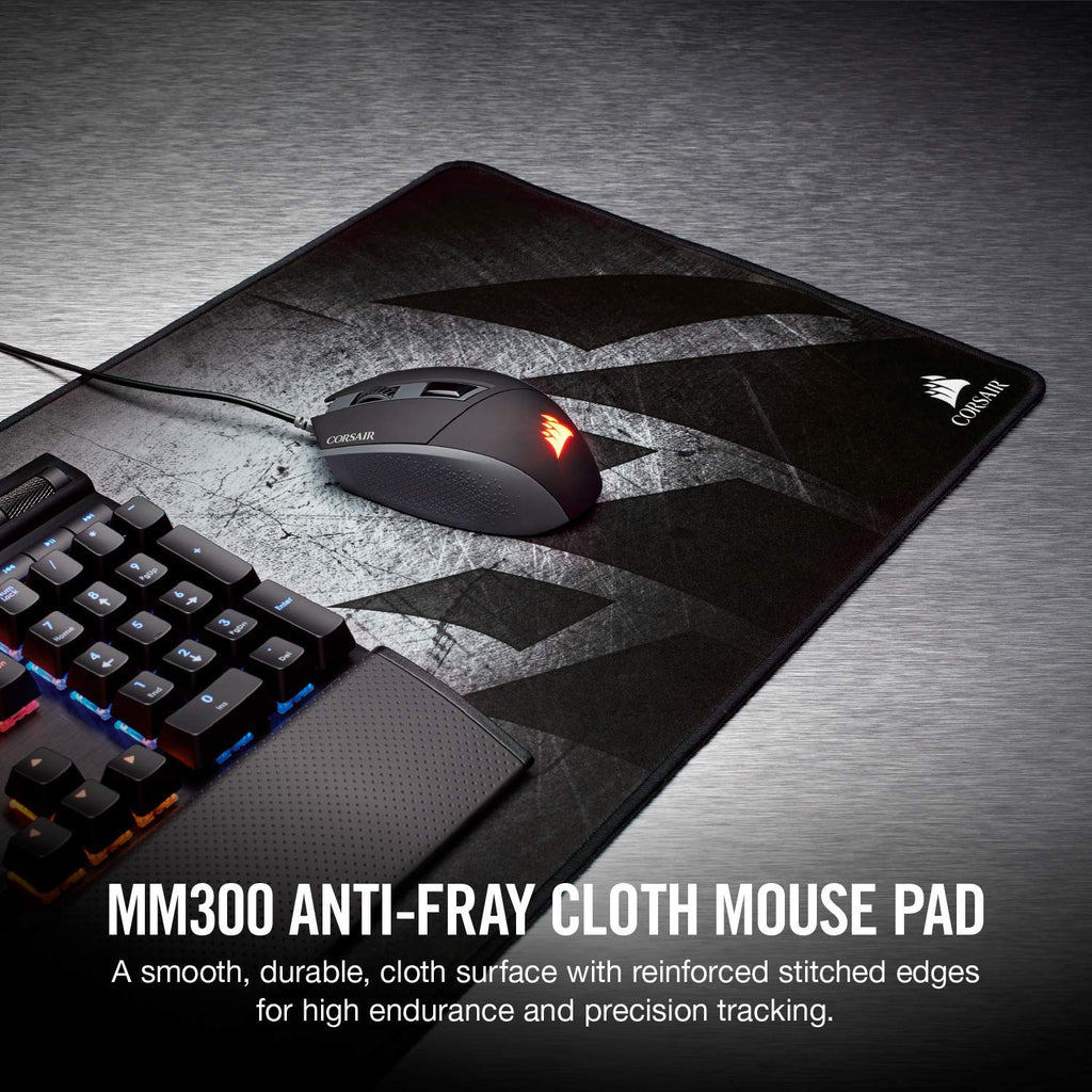 Corsair MM Anti-Fray Cloth Gaming Mouse Pad – Black