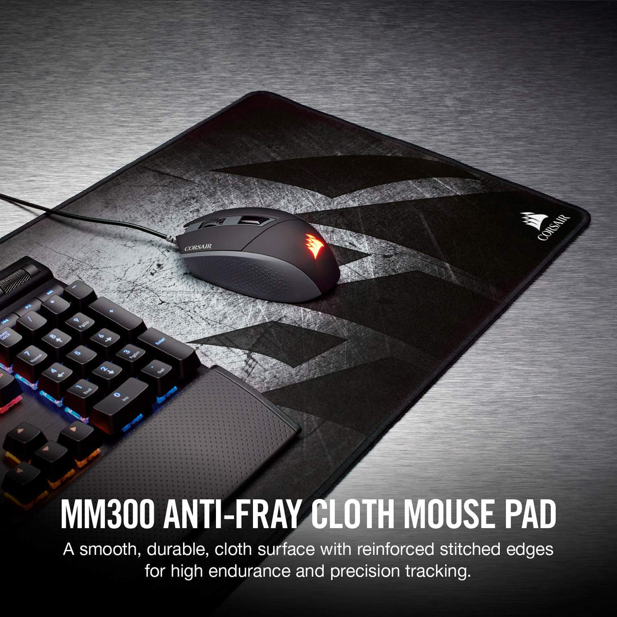Corsair MM Anti-Fray Cloth Gaming Mouse Pad – Black