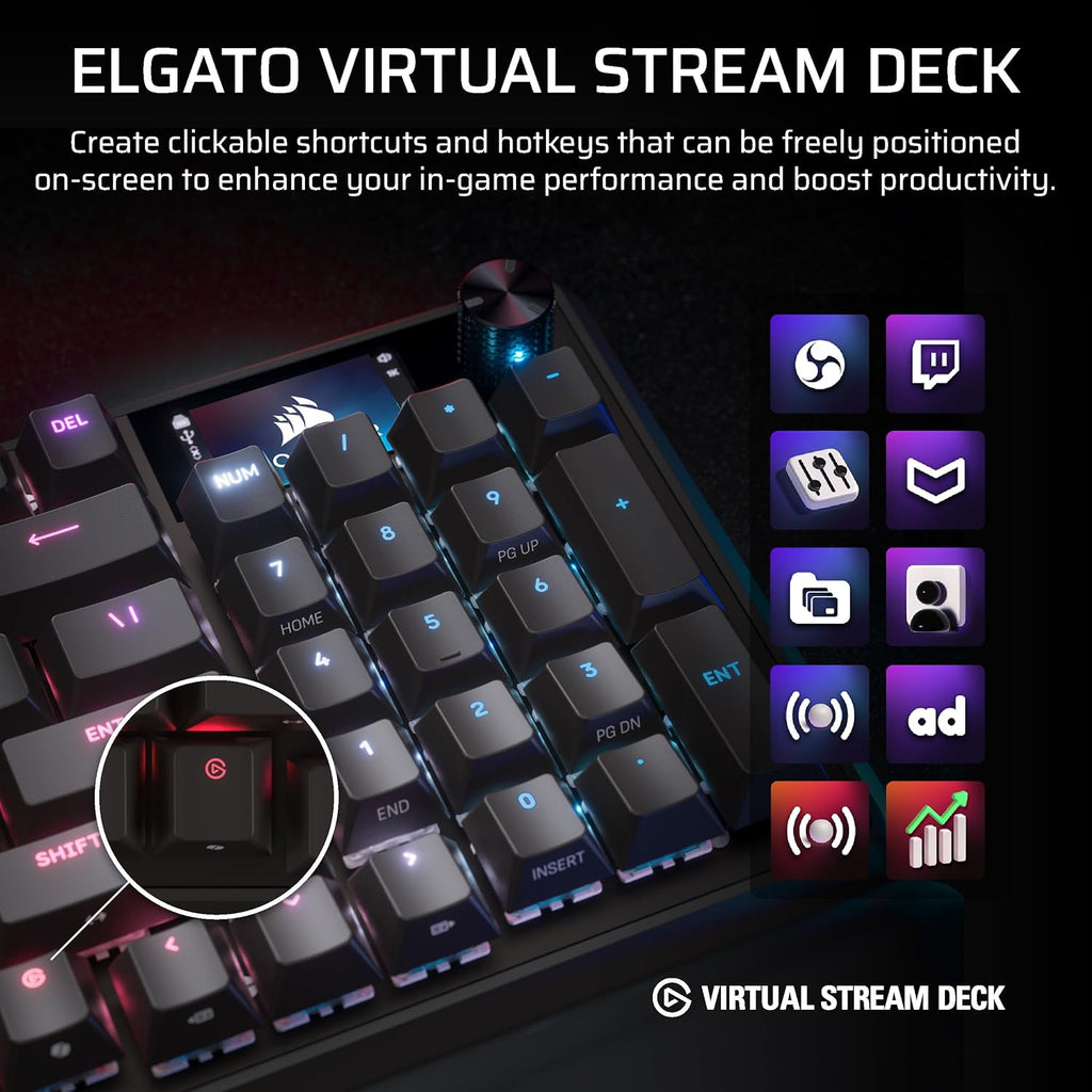 Corsair Vanguard 96 Wired Mechanical Gaming Keyboard – 96% Layout, Black
