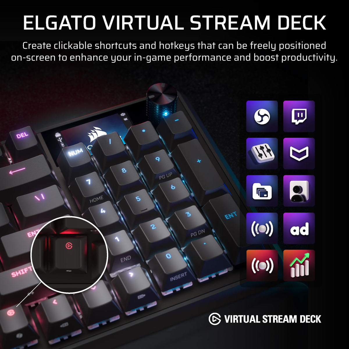 Corsair Vanguard 96 Wired Mechanical Gaming Keyboard – 96% Layout, Black