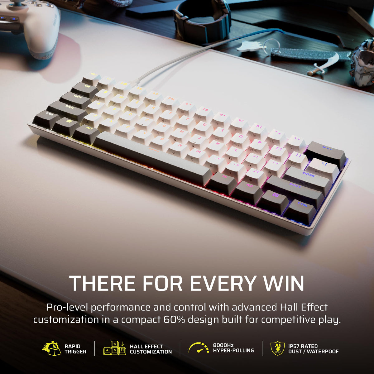 Corsair Clipper PRO MINI 60 Hall Effect Gaming Keyboard – US QWERTY – Black