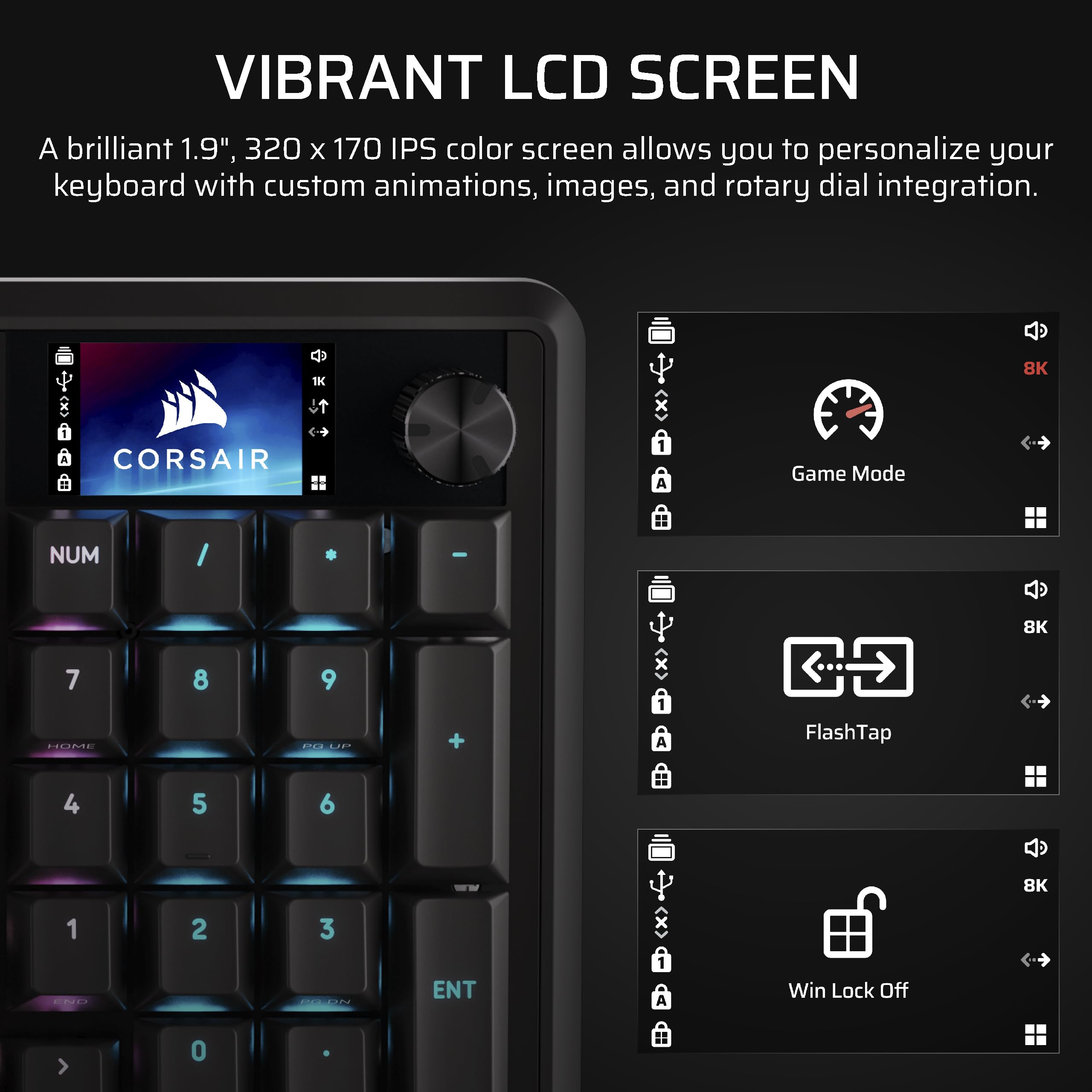 Corsair Vanguard 96 Wired Mechanical Gaming Keyboard – 96% Layout, Black