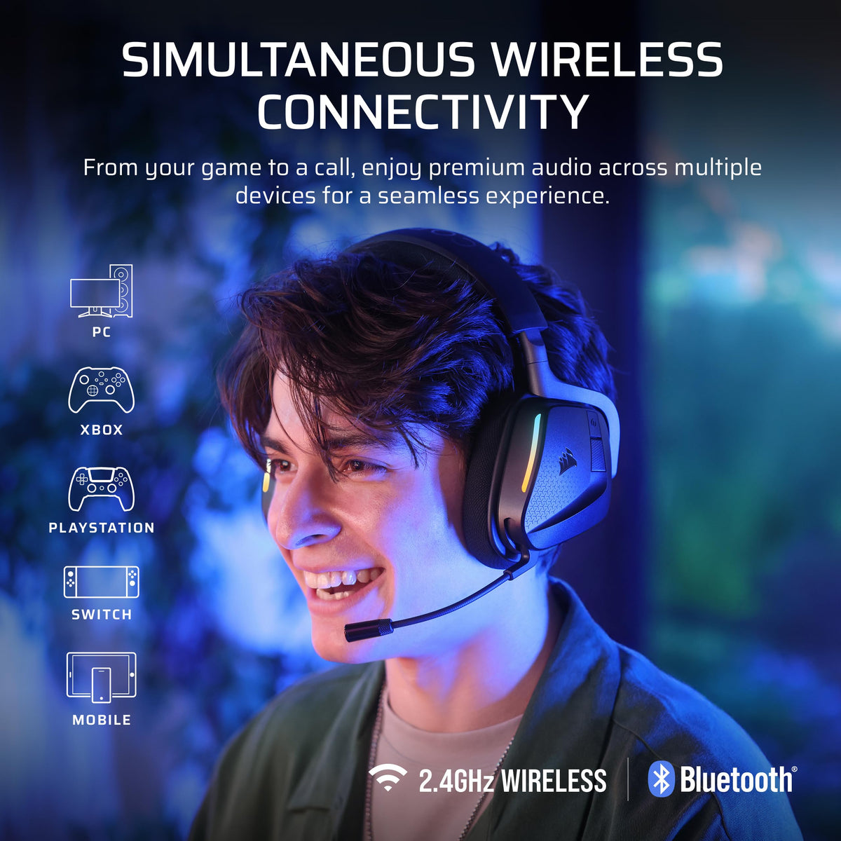 Corsair Void v2 MAX Wireless PC PS5 PS4 Switch Gaming Headset – Black