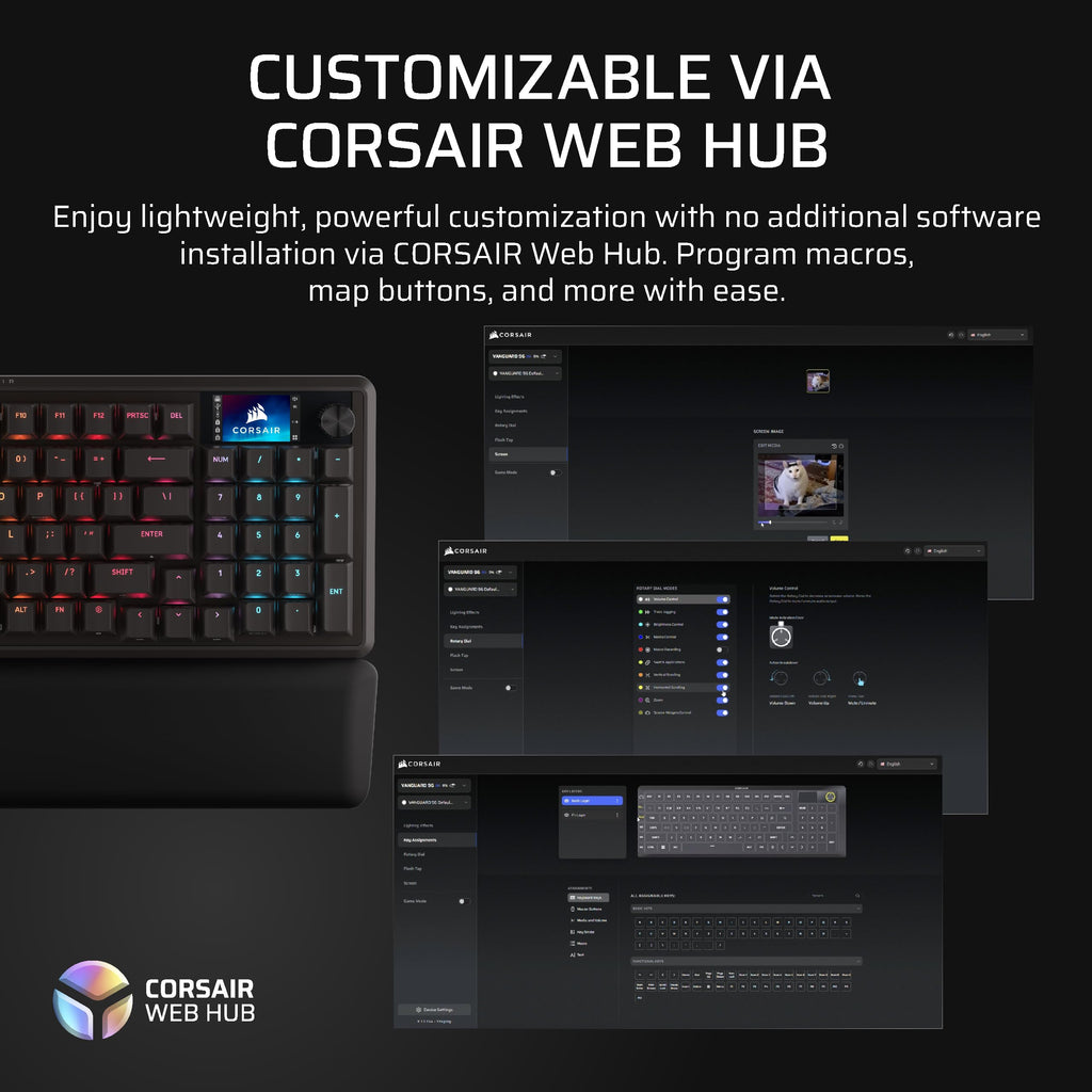 Corsair Vanguard 96 Wired Mechanical Gaming Keyboard – 96% Layout, Black