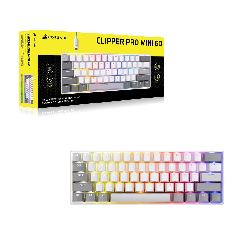 Corsair Clipper PRO MINI 60 Hall Effect Gaming Keyboard – US QWERTY – Black