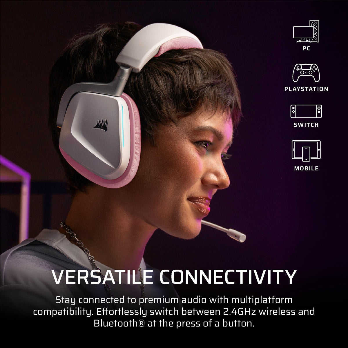 Corsair Void v2 Wireless Bluetooth PC PS5 Switch Gaming Headset – Black