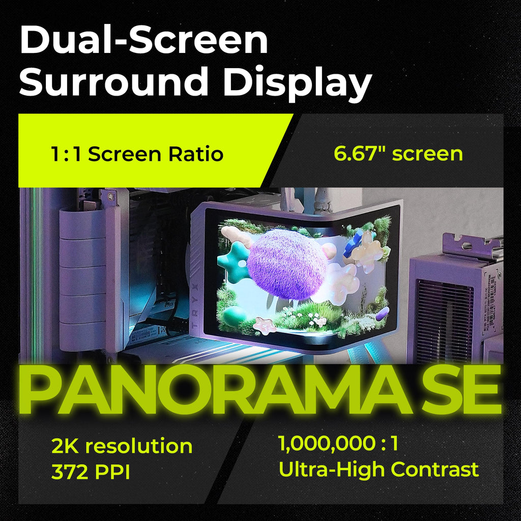TRYX Panorama SE 360mm AIO Curved Screen GIPHY Built-in Asetek 280w TDP